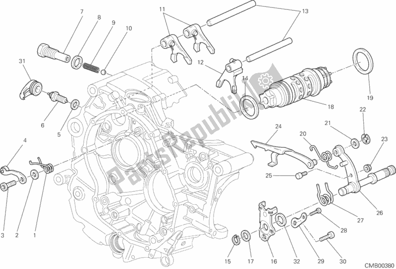 Todas las partes para Shift Cam - Horquilla de Ducati Hypermotard SP USA 821 2013